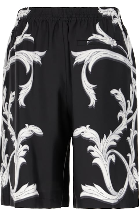 Pants for Men Versace Printed Silk Bermuda Shorts