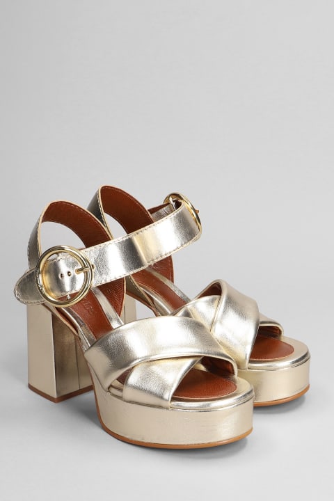 Fashion for Women See by Chloé Lyna Sandals In Platinum Leather