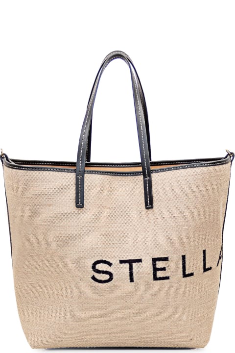 Stella McCartney for Women Stella McCartney Raffia Logo Shopping Bag