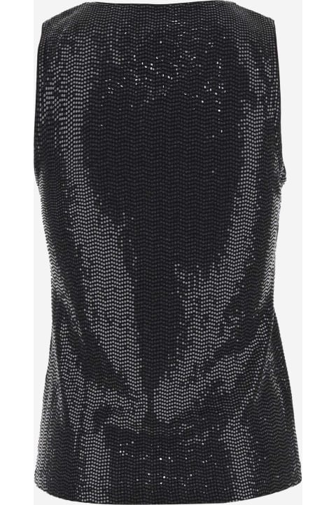 MCM Topwear for Women MCM Stretch Jersey Top With Sequins