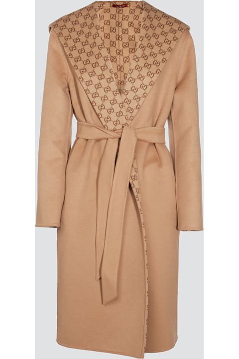Fendi Embroidered Wool Blend Coat | italist
