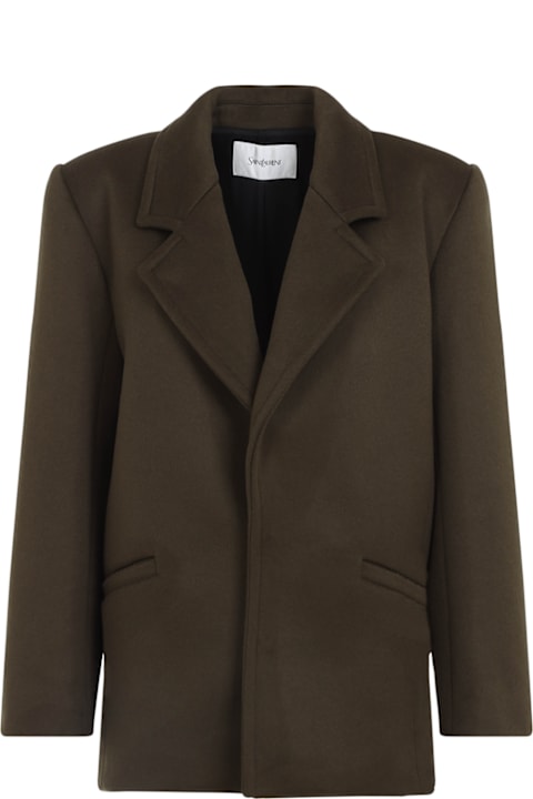 Saint Laurent Coats & Jackets for Women Saint Laurent Virgin Wool Coat