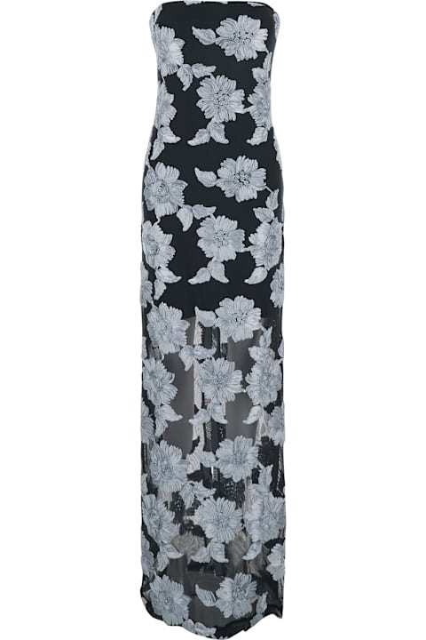 Rotate by Birger Christensen for Women Rotate by Birger Christensen Multicolor Long Dress With All-over Floral Print In Tech Fabric Stretch Woman