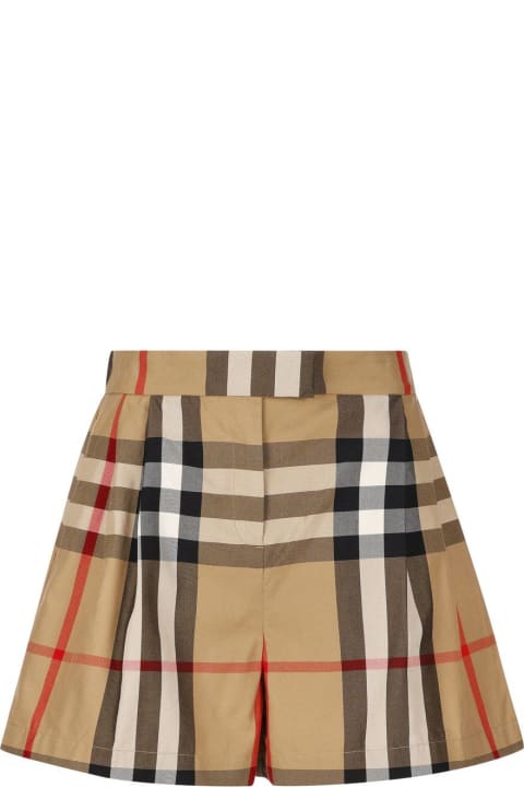 Burberry Bottoms for Girls Burberry Vintage Checked Elasticated Waistband Shorts