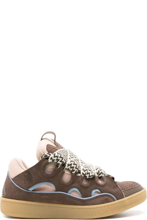 Sneakers for Women Lanvin "curb" Sneakers In Brown Leather