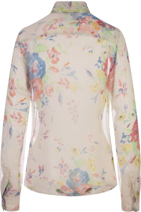 ウィメンズ新着アイテム Aspesi Flower Silk Shirt