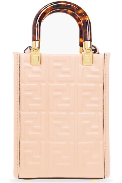 Fashion for Women Fendi Sunshine Logo Embossed Mini Shoulder Bag