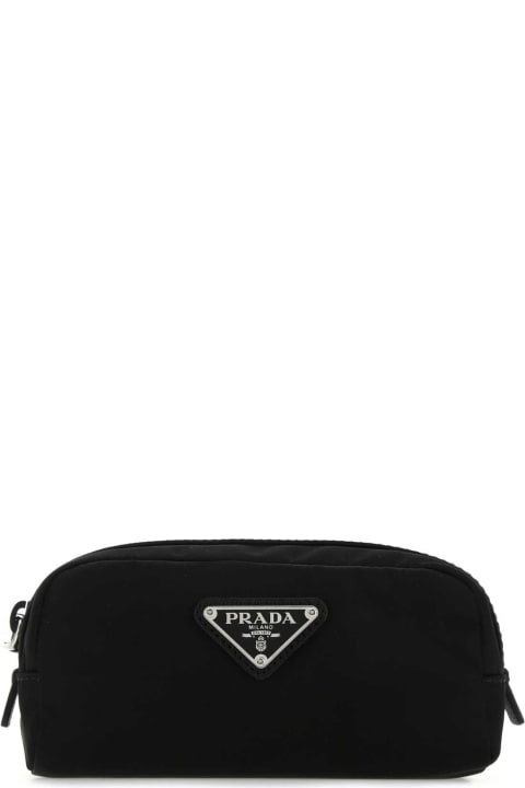 Luggage for Men Prada Black Re-nylon Beauty Case