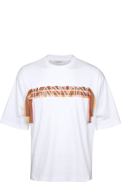メンズ新着アイテム Lanvin Curblace T-shirt In White Cotton