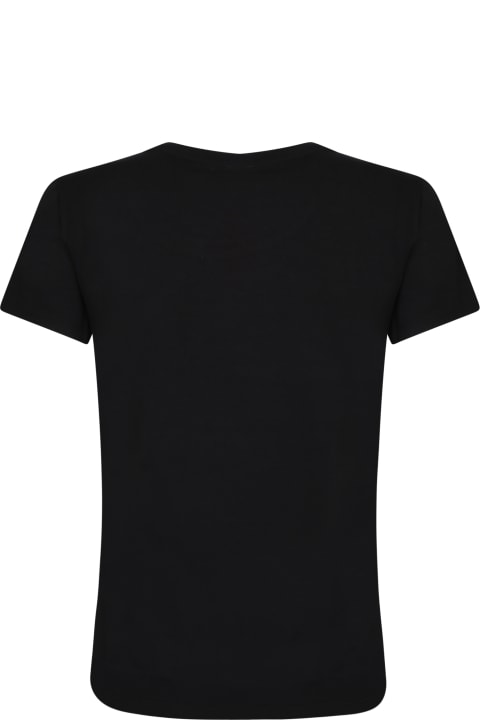 Liu-Jo Topwear for Women Liu-Jo Front Logo Black T-shirt By Liu Jo