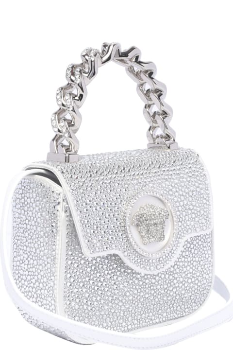 Versace Bags for Women Versace Mini La Medusa Logo Strass Crossbody Bag