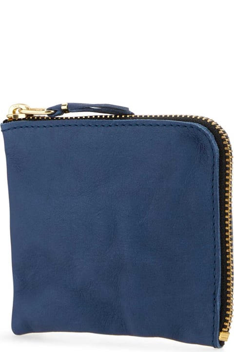 ウィメンズ Comme des Garçonsの財布 Comme des Garçons Blue Leather Wallet