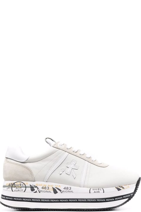 Premiata for Women Premiata White Leather Beth Sneakers