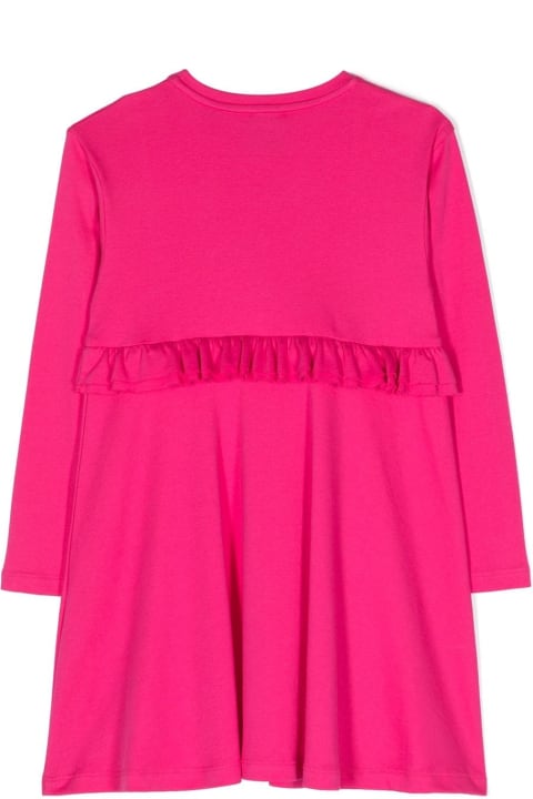 Dresses for Girls Givenchy Givenchy Abito Fucsia In Cotone Bambina