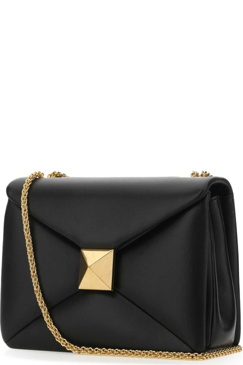 Bags Sale for Women Valentino Garavani Black Nappa Leather One Stud Shoulder Bag