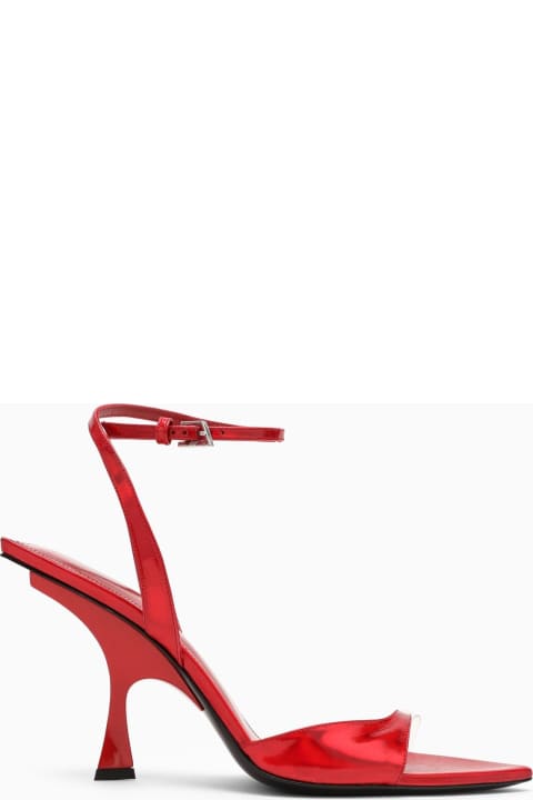 The Attico for Women The Attico Red Gg Asymmetrical Sandal