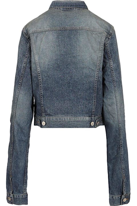 Balenciaga Women Balenciaga Collared Button-up Denim Jacket