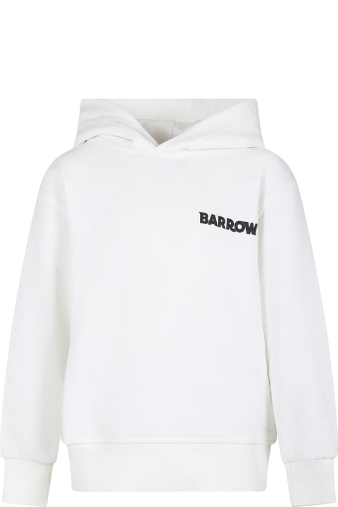 ボーイズ Barrowのニットウェア＆スウェットシャツ Barrow White Sweatshirt For Kids With Smiley