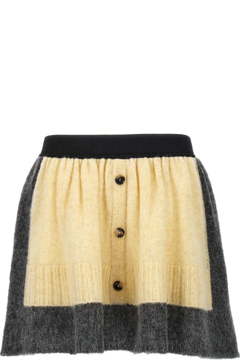 ウィメンズ Loeweのスカート Loewe Two-tone Miniskirt