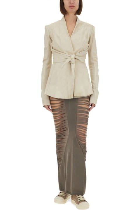Rick Owens Coats & Jackets for Women Rick Owens Structured Leather Jacket