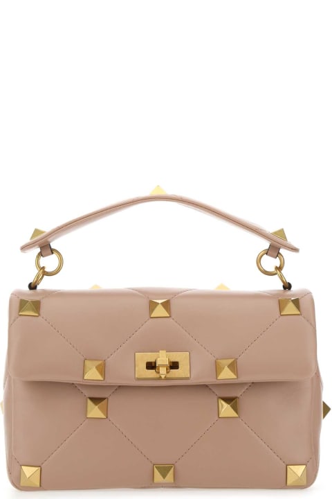 Bags Sale for Women Valentino Garavani Powder Pink Nappa Leather Large Roman Stud Handbag