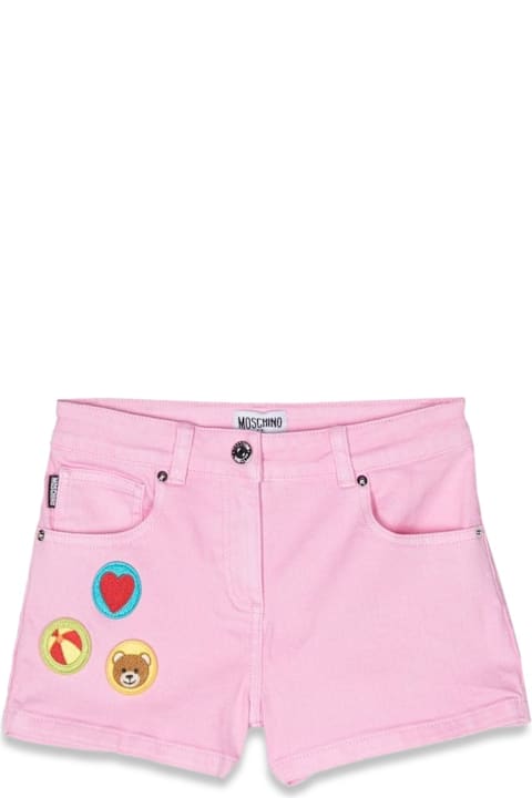 Moschino لـ بنات Moschino Toy Pop Patch Shorts