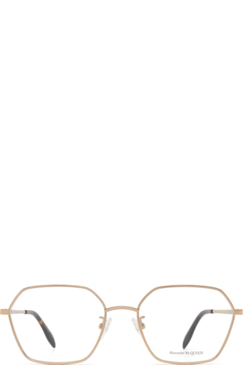 ウィメンズ新着アイテム Alexander McQueen Eyewear Am0437o Rose Gold Glasses