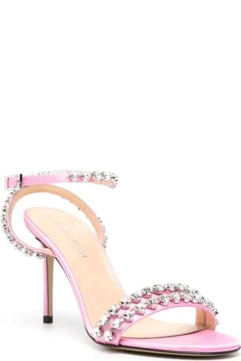 Sandals for Women Mach & Mach 95 Mm Sandals In Pink Satin With Crystals