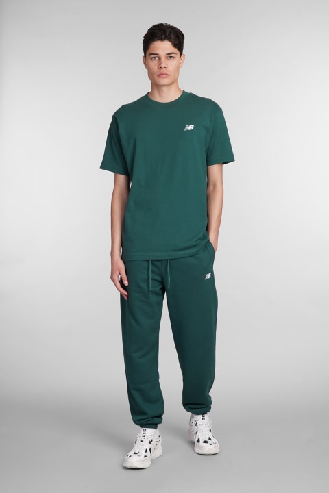 New Balance Topwear for Men New Balance T-shirt In Green Cotton