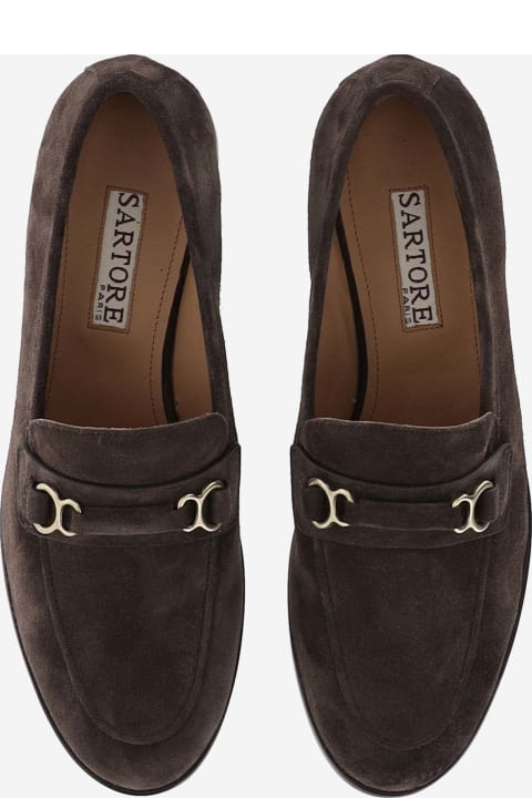 Flat Shoes for Women Sartore Suede Loafers