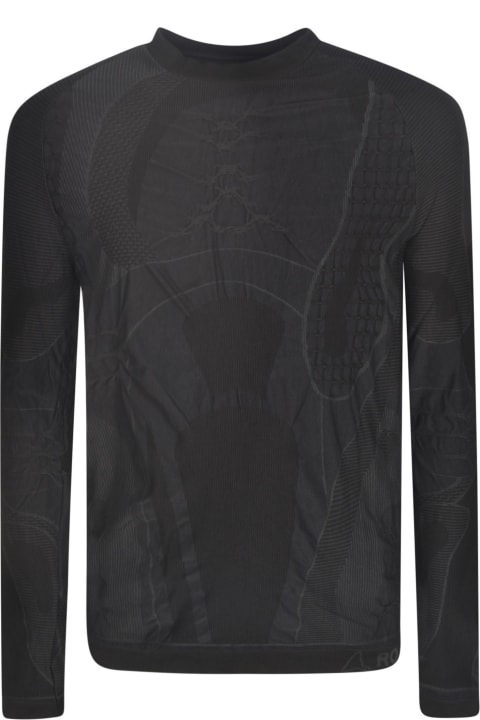 メンズ ROAのニットウェア ROA Pattern Print Round Neck Sweatshirt