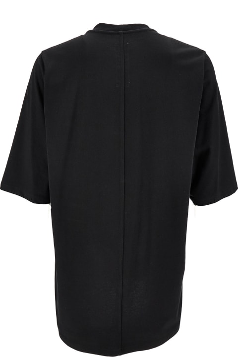 Rick Owens Topwear for Men Rick Owens Black Oversized T-shirt With Graphic Print In Cotton Man