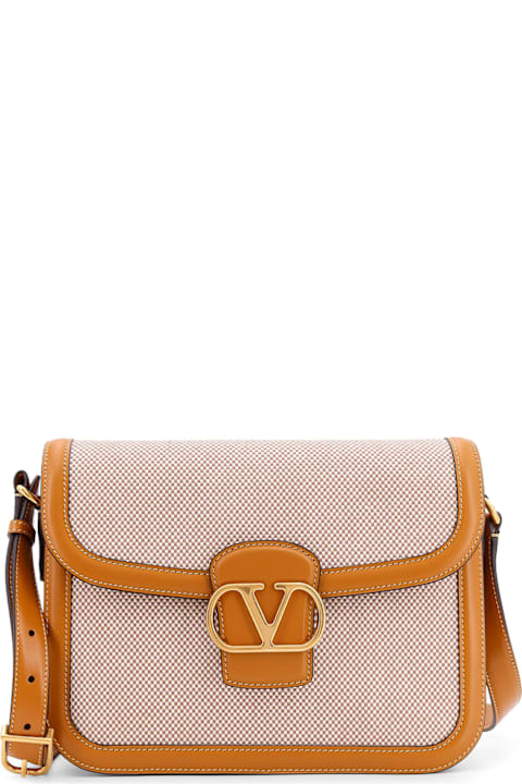Homeware Valentino Garavani Logo Plaque Foldover Top Shoulder Bag