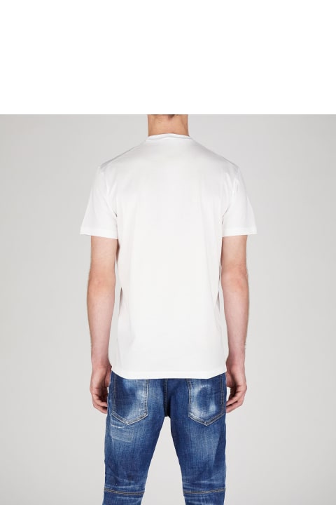Dsquared2 Topwear for Men Dsquared2 White D2 Maple Leaf Cool T-shirt