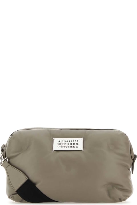Bags Sale for Women Maison Margiela Grey Nappa Leather Glam Slam Clutch