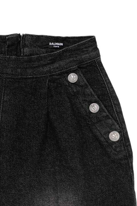 Balmain Bottoms for Girls Balmain Jeans A Gamba Ampia