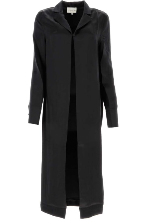 Loulou Studio Coats & Jackets for Women Loulou Studio Black Satin Oyat Shirt