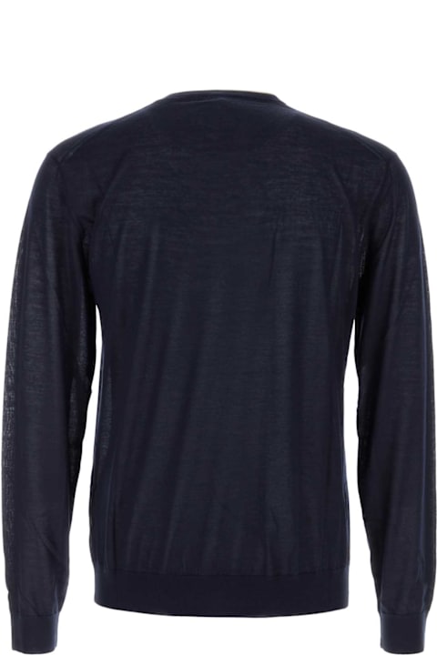 Clothing for Men Prada Navy Blue Cashmere Blend Sweater