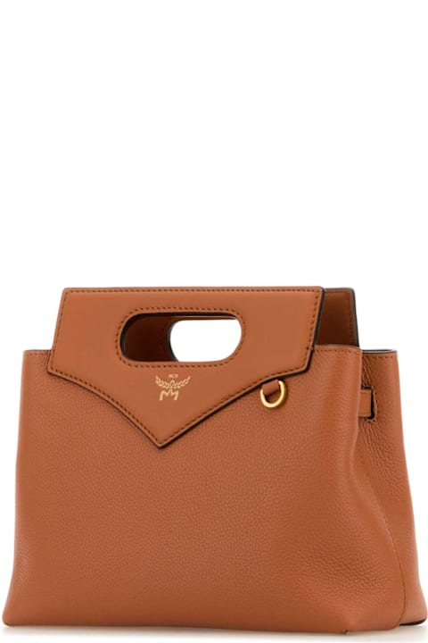 Homeware MCM Caramel Leather Mini Soft Diamond Handbag