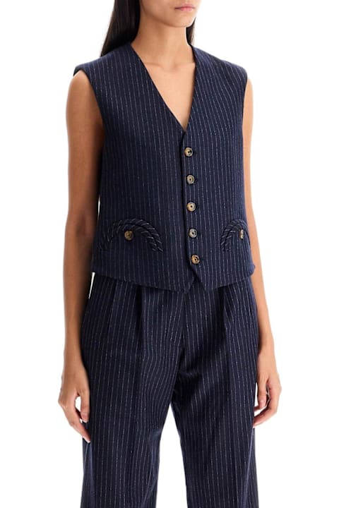 Blazé Milano Clothing for Women Blazé Milano Feral Pinstriped Waistcoat