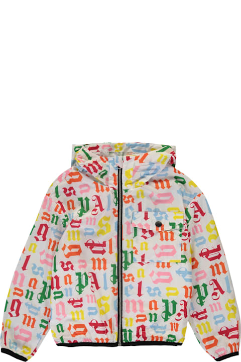 Topwear for Girls Palm Angels Technical Fabric Hooded Jacket