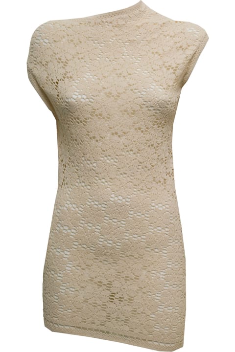 Jil Sander Woman's Beige Cotton Top