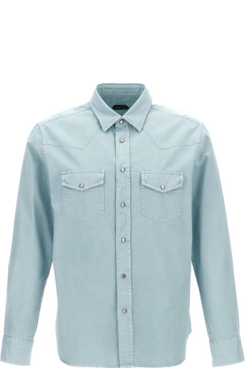 Tom Ford Shirts for Men Tom Ford 'peach Twill Western' Shirt