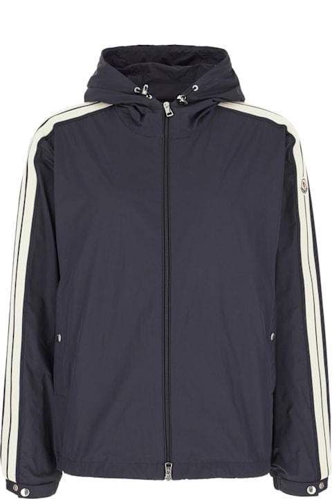 Moncler الملابس لـ القسم الرجالي Moncler Navy Blue Polyester Jacket