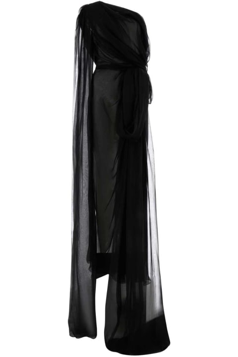 Saint Laurent for Women Saint Laurent Black Muslin Long Dress