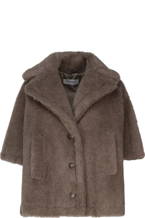 Coats & Jackets for Women Max Mara Short Cape In Teddy Fabric