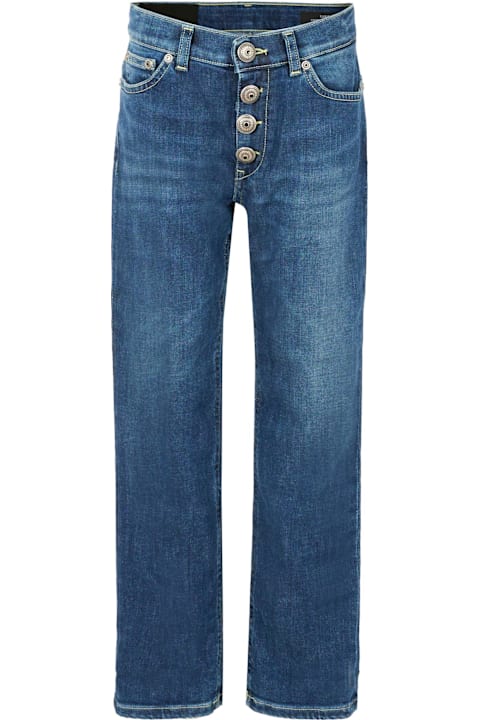 Homeware Dondup Blue Denim Jeans For Girl With Buttons