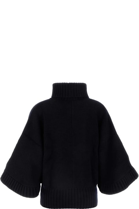 Chloé for Women Chloé Navy Blue Wool Blend Sweater