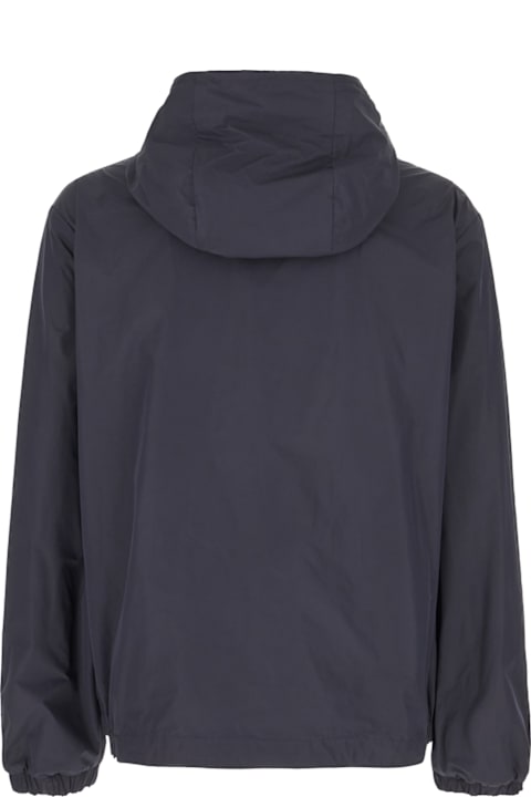 Moncler الملابس لـ القسم الرجالي Moncler Navy Blue Polyester Jacket