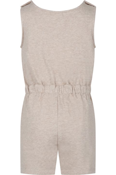 Chloé Jumpsuits for Girls Chloé Beige Tracksuit For Girl